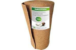 EraGreen® Esterilla de coco de 100% fibra de coco – 1 m x 10 m con 800 g/m² – Protección invernal y protección contra el frío para plantas – por un lado con látex natural – Alfombra para roedores
