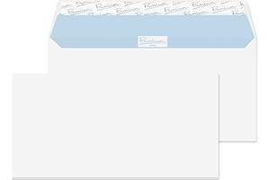 Blake Office DL 110 x 220 mm 120 gsm Peel & Seal Wallet Envelopes (32214) Ultra White Wove - Pack of 50