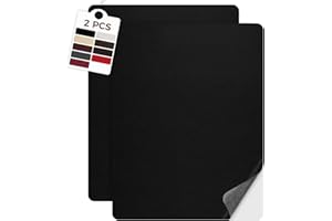 MICTER PU Pelle Adesiva per Riparazioni, 2 Pezzi Patch di Riparazione in Pelle 20x28cm, Toppe per Riparazione Autoadesive per Riparazione per Divano, Sedile Auto, Mobili, Tappezzeria (Nero)