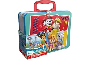 SPIN MASTER GAMES LA PAT PATROUILLE - Grande Valisette Avec 2 Puzzles Lenticulaires - Chase Marcus Stella Ruben Ryder La Pat Patrouille - Jeu de Société Enfant 24 pièces - Puzzle Paw Patrol - Jouet Enfant 3 ans et +