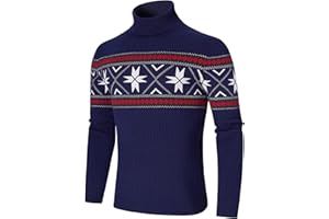 AIDEAONE Maglione Dolcevita da Uomo Maglione Casual a Costine Slim Fit a Maglia Collo Alto Pullover Dolcevita