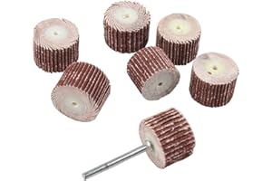 HALJIA Set di 7 dischi abrasivi per carta vetrata Dremel, grana 80, 120, 180, 240, 320, 400, 600 con mandrino da 3 mm