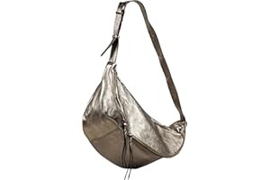 SH Leder Daniela G768 Sac de poitrine, en cuir véritable, unisexe, pour festival, voyage, grand sac à bandoulière, pour femme, 49 x 28 cm