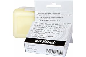 DA VINCI 4033 Series Savon de Nettoyage pour brosses, Poils jaunâtres, 100 g (1 pièce)
