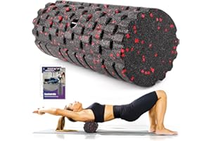 ‎NOONCRAZY Faszienrolle mit 3D-Texturmassage, Foam Roller(33cm x 14cm) zur Muskelverspannungen lindern, mittlere Härte Selbstmassage Fazienrolle für rücken wirbelsäule Rücken Beine