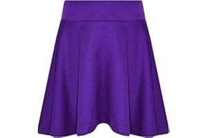 A2Z 4 Kids Filles Jupe Patineuse Unie pour l'école Trendy Soft Feel Confortable Mode d'été Vêtements de Tenue Âge 2-13 Ans