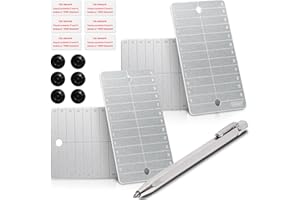 CONDOLD Steel Bitcoin Wallet Kit Includes 4 Pieces Crypto Seed Storage Steel Plates and 1 Pieces Engraving Pen for Private Keys Supports up to 24 Words with Uniquely Labeled and Button (2 Set)