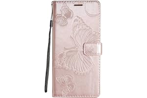 DENDICO Cover per Xiaomi Poco X3 NFC, Pelle Portafoglio Custodia per Xiaomi Poco X3 NFC Custodia a Libro con Funzione di appoggio e Porta Carte di Credito - Oro Rosa