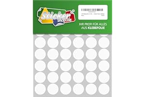 WP KLEBEPUNKTE 20 MM 288 Klebepunkte, 20 mm, weiß, aus PVC Folie, wetterfest, Markierungspunkte Kreise Punkte Aufkleber