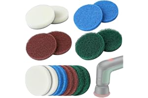 EMOIEMO Aufsatz für Bosch Universal Brush,16 Stück Akku Reinigungsbürste Pad,für Bohrmaschinen Schwämme Allzweckreiniger die Reinigung von Poolfliesen Waschbecken Badewannen Keramik Auto reinigungsset