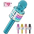 Microphone Sans Fil Bluetooth Karaoké, Portable Karaoké Micro Haut-Parleur Avec LumièRe, Microphone Karaoke Pour Enfants/Adultes Chanter Club Noël Anniversaire Soiree Famille Youtube Live, Idée Cadeau