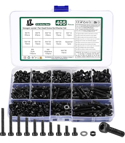 Lot De 400 Vis Autofilettantes M3x10mm Tête Hexagonale Encastrée - Pour Métal, Bois