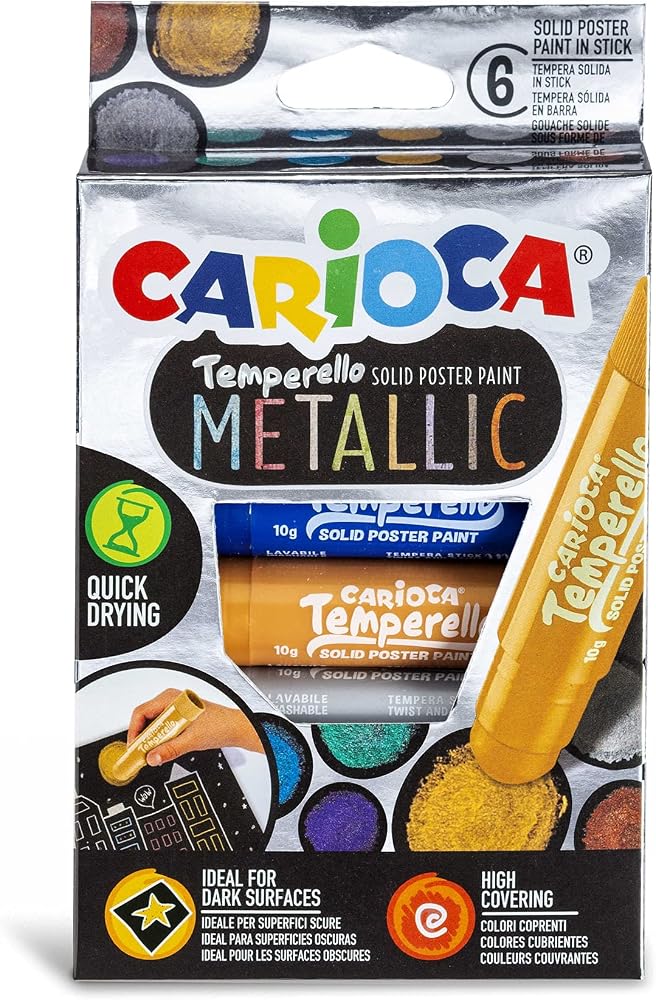 Carioca Temperello Stick Poster Boyama Kalemi Metalik 6'Li