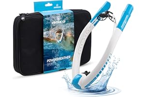 AMEO POWERBREATHER ADVENTURE - set de tuba (gris) - 100% air frais, pas de respiration pendulaire grâce à la technologie de valve brevetée