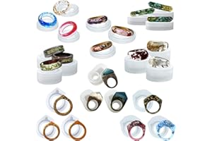 ‎FUNSHOWCASE Ring Silikonformen für Epoxidharz Schmuckherstellung Halskette Anhänger Ohrringe 24er Set