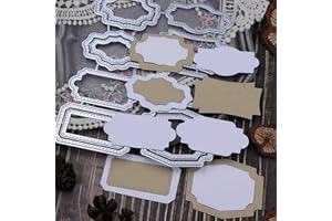 Yamobi Set di stencil per punzonatura, 8 pezzi, fustelle rettangolari, album fai da te, carte di carta, perfetto per progetti creativi di carta e regali fai da te