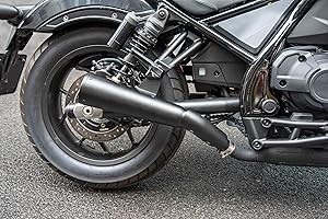 TAZGANTAX Motorcycle Slip On Exhaust Muffler Pipe Tube for CMX CM 1100 Stainless Steel Tail Link Exhaust System Compatible with Ho-nda Rebel CMX1100 CM1100 REBEL1100 Rebel1100 2021-2024(Without Silencer)