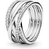 Pandora – Anello in argento 925 con zirconi, colore: bianco 190919 CZ