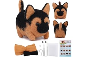 NAMOON Felting Set, Animals Needle Felting Set, DIY Wool Felt Materials Set with Basic Tools and Accessories Hand Spinning Needle Felting DIY Crafts and DIY Handmade
