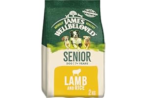 James Wellbeloved Senior Lamb & Rice 2 kg Bag, Hypoallergenic Dry Dog Food