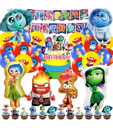 Ballons De Fête D'anniversaire Disney Inside Out Pour Enfants, 18 Po, Décorations De Ballons En Aluminium, Baby Shower, Faveurs, Fournitures Rigour, 6 Pièces
