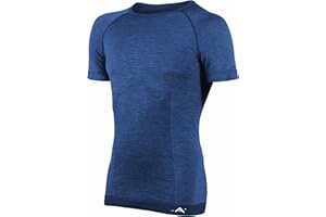 Risalti T Shirt Homme Femme en Laine Mérinos - Maillot Thermique Manches Courtes Extreme, Haut Thermique élastiques et Respirants, sous Vetement Thermique Unisex sans Couture - Made in Italy