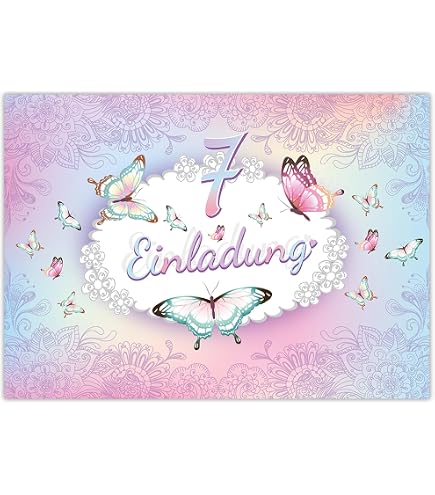 25 Babyparty-Einladungen „Schmetterling Kisses“ – Geschlechtsneutral, Mit Umschlägen