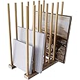 UNZERO Art Storage Rack, Wood Storage Stand for Canvas Boards, Panel, Frame, Drawing Board, Printed Matter, Paper Pad, Backing Plate (11" D x 19.1" W x 24" H)