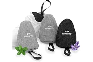 FOOTARCHY Absorbe Olores para Zapatos Pack Menta y Lavanda (4x80g) – Saquitos Desodorantes de Carbón Activado Reutilizables Hasta 12 Meses Antihumedad Para Zapatillas Deportivas, Botas y Calzado Diario