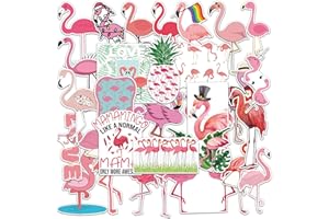 MIZT Flamingo Aufkleber, 50 Stück Sticker Set Wasserdicht Vinyl Stickers Graffiti Style Decals für Auto Motorräder Fahrrad Skateboard Gepäck Laptop Aufkleber, Geeignet für Erwachsene Kinder