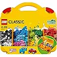 LEGO Classic Valigetta Creativa, Contenitore Mattoncini Colorati con Macchina Giocattolo, Nave, Casa, Castello e Animali da C