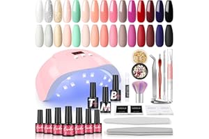 COSCELIA Manicura Kit Completo 15 Colores Esmalte de Uñas Semi-Permanente, Lámpara LED de 36W Secador de Uñas, Top Base Coat& Mat top coat Herramientas de Manicura Pedicura