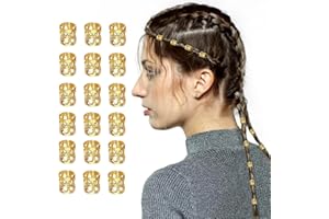 YICHENGTIANXIA 60 cuentas de metal ajustables de aluminio para trenzas o rastas, adorno para el cabello con trenzas o rastas (color dorado)