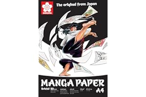 Sakura Manga Zeichenblock - A4 250gsm 20 Blätter - Ideal für Anfänger und fortgeschrittene Manga-Künstler