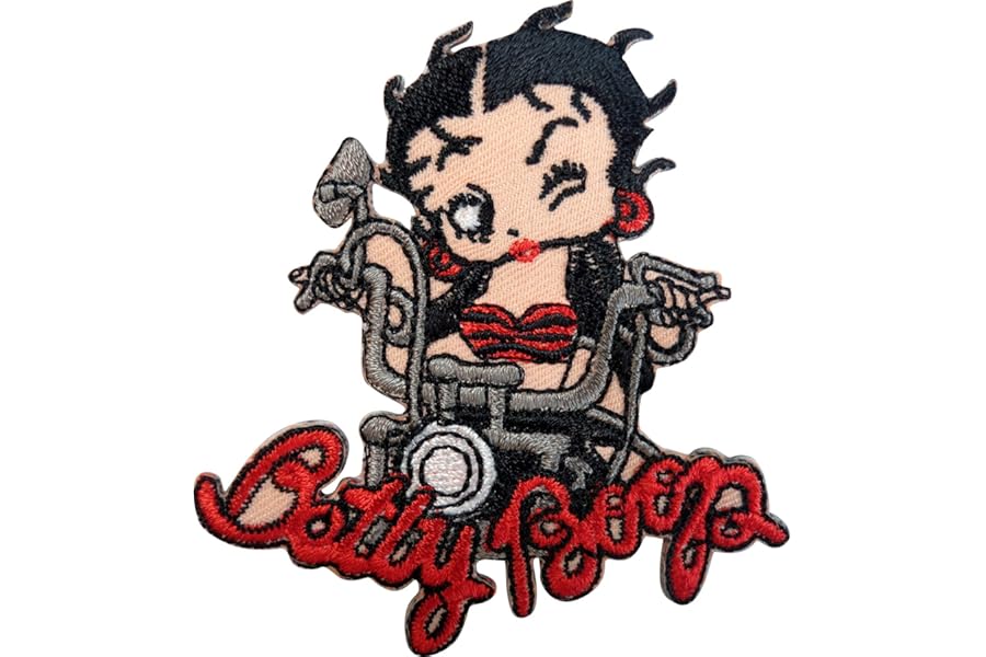 Betty Boop Patch Motorcycle Chopper Motorbike Biker Iron Sew On Embroidery Badge