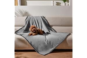 ‎KRITTER PLANET Kritter Planet Hundedecke Wasserdicht, Liebesdecke Sex Decke Wasserdicht, Waschbar Kuscheldecke Sofaschutz Tagesdecke für Sofa Autositz Couch Bett, L 120x150cm Große Decke, Lt Grau/Dk Grau