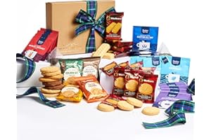 Scottish Afternoon Tea Hamper | Tartan Themed Shortbread Biscuits Gift Set | Luxury Food Hampers For Women and Men | Gifts For Him and Her by WALTNEYS (Rose Tartan Ribbon)