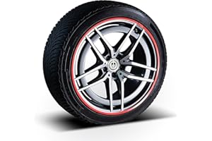 ‎PRIORIM PRIORIM 4 x Aluminium Rim Protection Rings (20 Inches, Red) - Scratch-Resistant & Weatherproof All-Round Protection for Car Tyres and Rims - Effective Rim Edge Protection