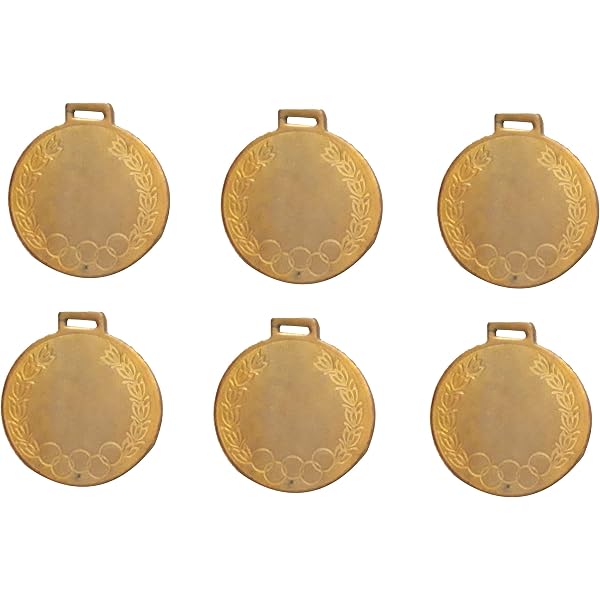 Olympic Designed Sports Medals, 5 cm Diameter, Gold, Silver, Brown