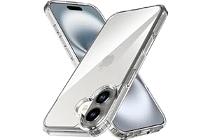 Anoowkoa Etui na iPhone'a 16 Plus 6,7 cala TPU i przezroczysty PC hybrydowy twardy akryl smukły futerał na telefon przezroczysty ultra krystalicznie przezroczysty ochronny tylny pokrowiec elastyczny