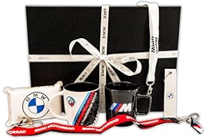 BMW Coffret cadeau 7 pièces avec tasse M et porte-clés avec lanière