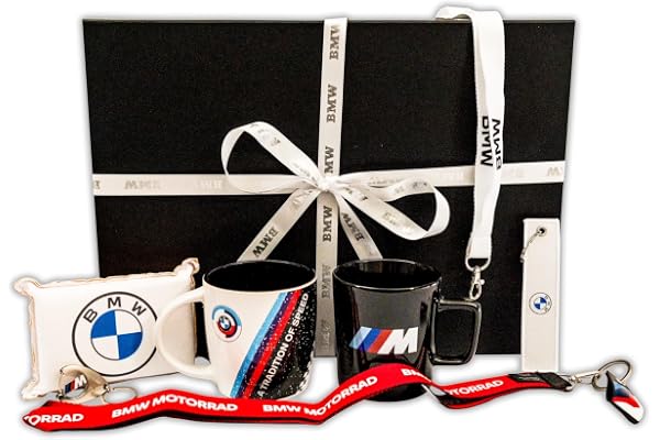 BMW Ensemble cadeau de 7 pièces dans une boîte cadeau exclusive M Tasse Porte-clés lanière