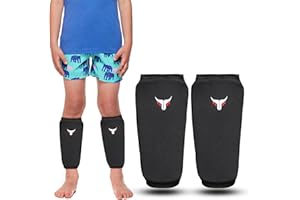 Mytra Fusion Protège-Tibia pour Enfants - Boxe, MMA, Muay Thai, Entraînement, Sparring, Kickboxing, Arts Martiaux - Élastique