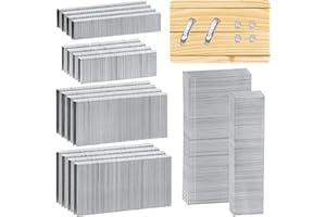 Tanstic 3624 Pieces 18 Gauge 1/4 Inch Narrow Crown Staples with Brad Nails Assortment Kit, 3/4 inch, 1-1/4 inch, 1-1/2 Inch Galvanised Finish Staples and 1 inch, 2 Inch Brad Nails for Pneumatic