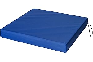 SOFTILLO Waterproof Chair Cushion With Ties Seat Pads Cushion Pad Indoors Outdoors Water Resistant Material Kitchen Dining Living Room Patio Garden Office Coffee Shop Foam Blue