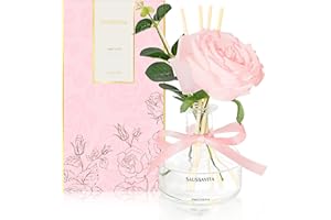 ‎SAUSSAVITA Saussavita Blume Raumduft Diffuser 120 Tage Rose Duft | Doppelte Duftintensität | Küchengeruchsneutralisierer