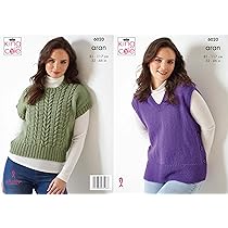 KING COLE Modello a Maglia Doppia Maglia, Tinsel Chunky KING COLE Modello a Maglia Doppia Maglia, Tinsel Chunky