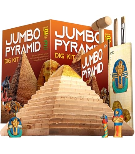 Kit D'Excavation Trésor Du Pharaon Kosmos - Pour Enfants à Partir De 7 Ans Avec Marteau, Burin Et Vraies Pierres