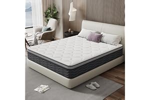 DEWINNER Materasso matrimoniale 160x190, Alto 25 cm,Materasso matrimoniale a Molle e Schiuma,Insacchettate,Confortevole e Traspirante,Durezza Media, Antiacaro,Anallergico e Antibatterico