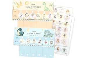 ‎KIPITAN Morgenroutine & Abendroutine für Kinder - Routine Planer für Morgen und Abend: Dinosaurier (DIN A4 Tagesplan mit Klappen, Handmade in Germany) Checkliste mit Klett Punkten zum umklappen